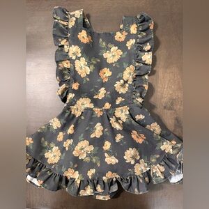 Floral Ruffle Apron Dress